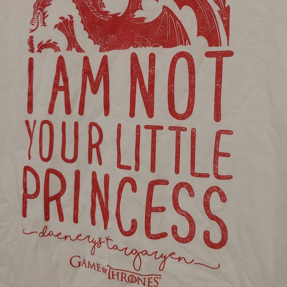 Game of Thrones raglan shirt large Khaleesi Daenerys Targaryen GoT - Picture 3 of 5